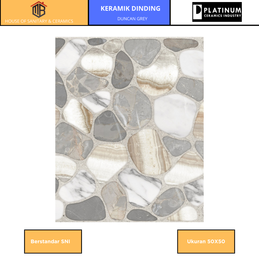 Keramik lantai 50x50 platinum duncan grey kw1