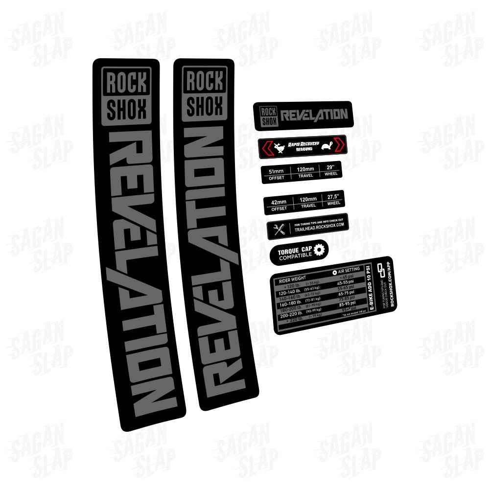 Decal Stiker fork ROCKSHOX Revelation