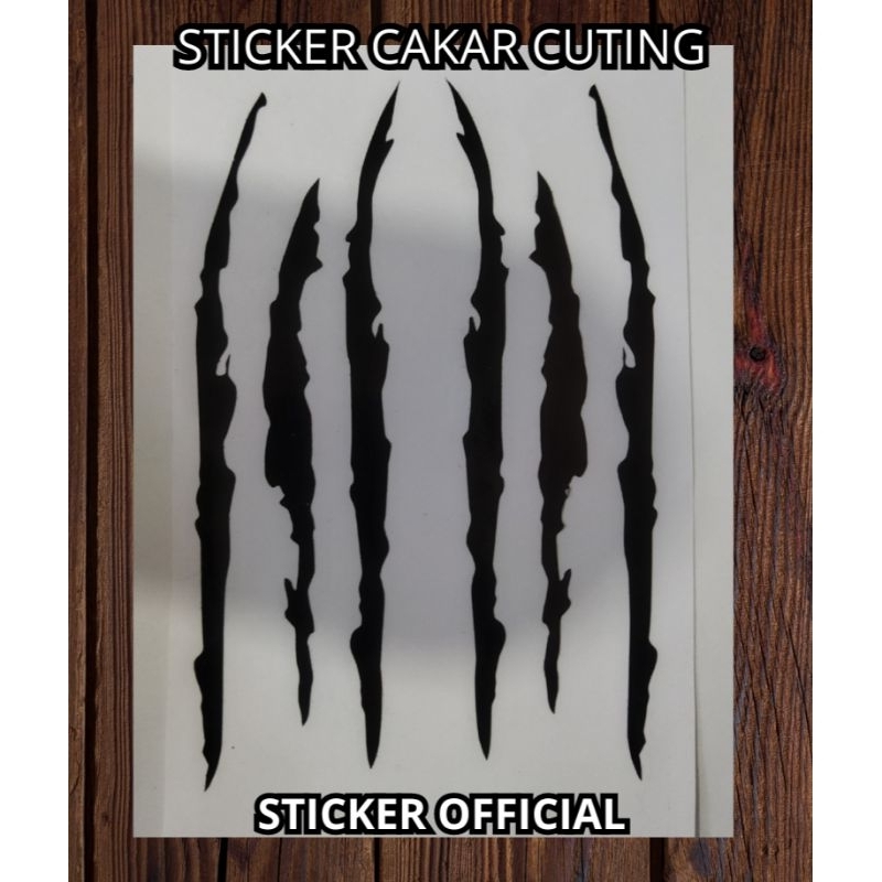 sticker Cakar Cuting Hitam, sticker cakar cuting hitam motor keren