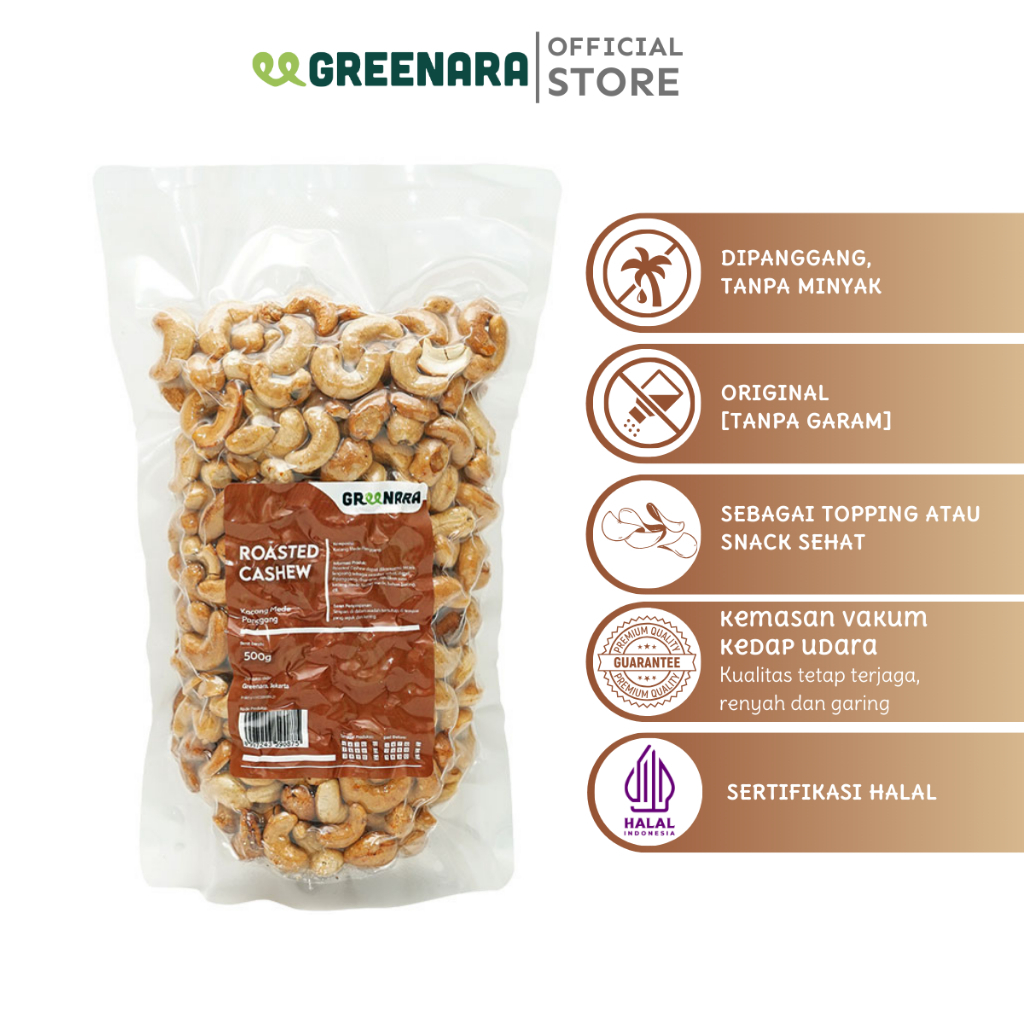 

Greenara - Kacang Mede Panggang 500gr / Roasted Cashew