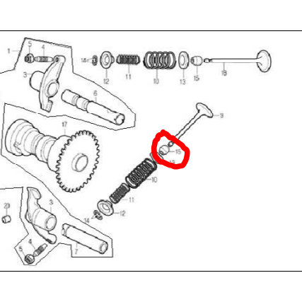 Valve Oil Seal Viar Motor Roda Dua Tipe Vio-R 125