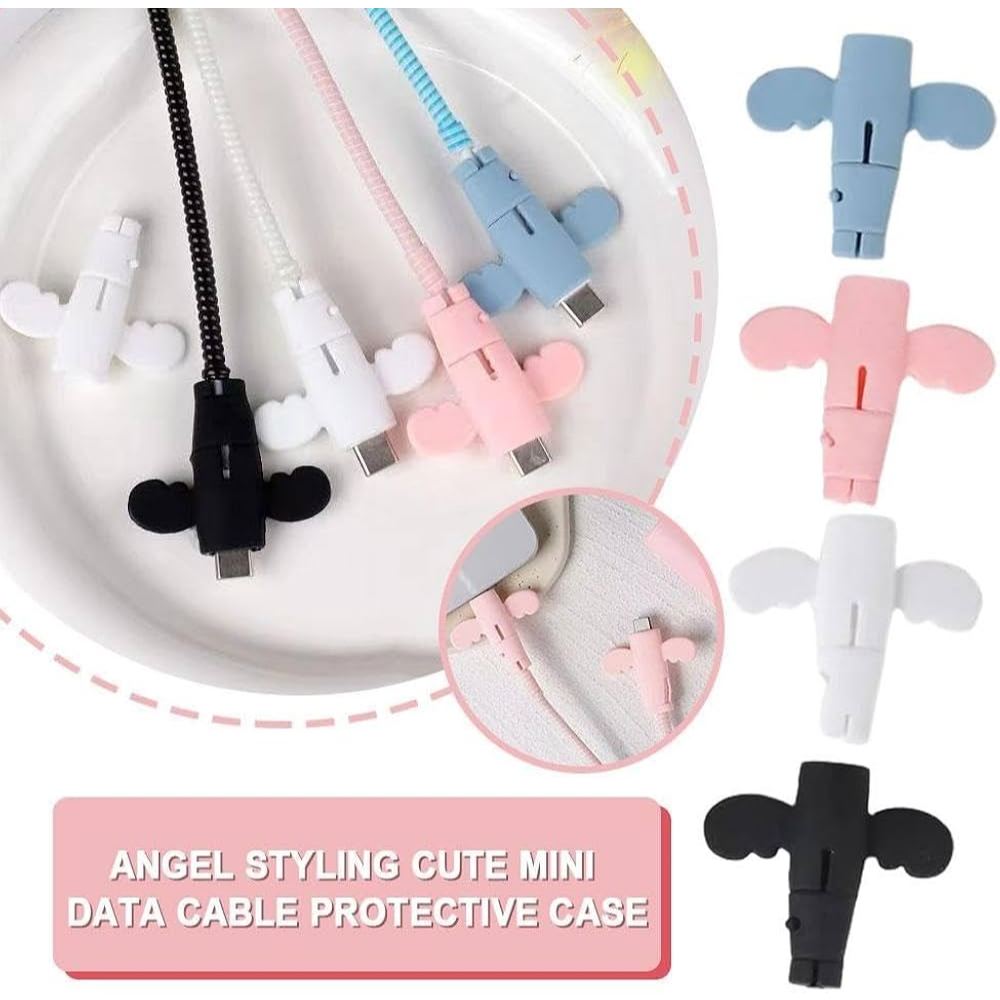 SAYAP Pelindung Ujung Kabel Type C / Micro Cable USB Wing Wings Protector Cabel Macaron Color Siliko