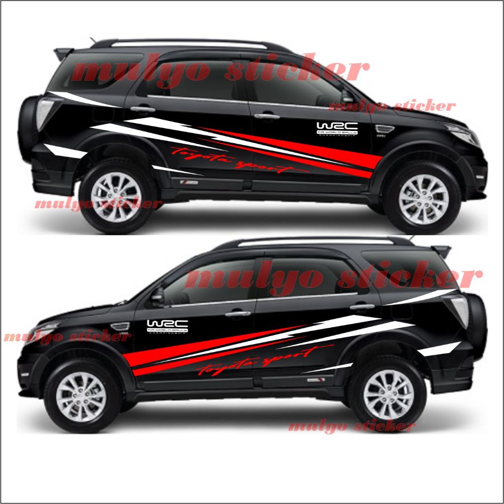 Stiker Mobil Terios Rush Stiker Striping WRC Stiker mobil Terios Rush sticker toyota sport