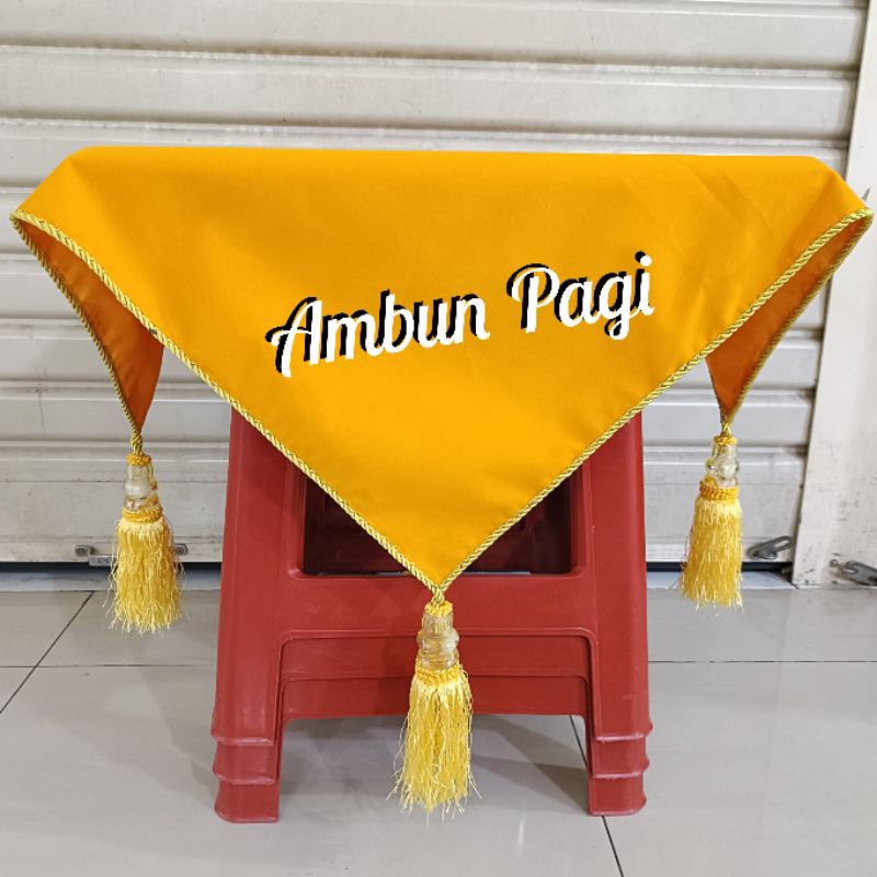 

alas baki paskibra alas baki upacara bendera polos pake bandulan warna kuning