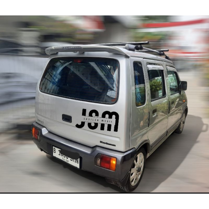 Spoiler Karimun Kotak bahan Plastik ABS dengan lampu LED