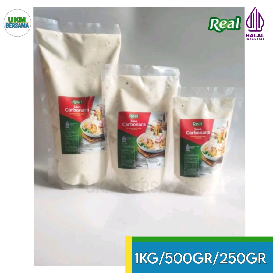 

Saus Spaghetti Pasta Daging Carbonara Karbonara 1kg/ 500gr/250gr Extra keju Italia Creamy Lebih Kental Halal dan BPOM