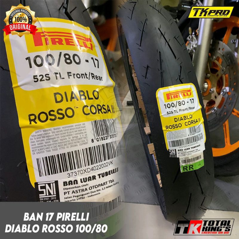 BAN PIRELLI DIABLO ROSSO CORSA 2  100/80 RING 17