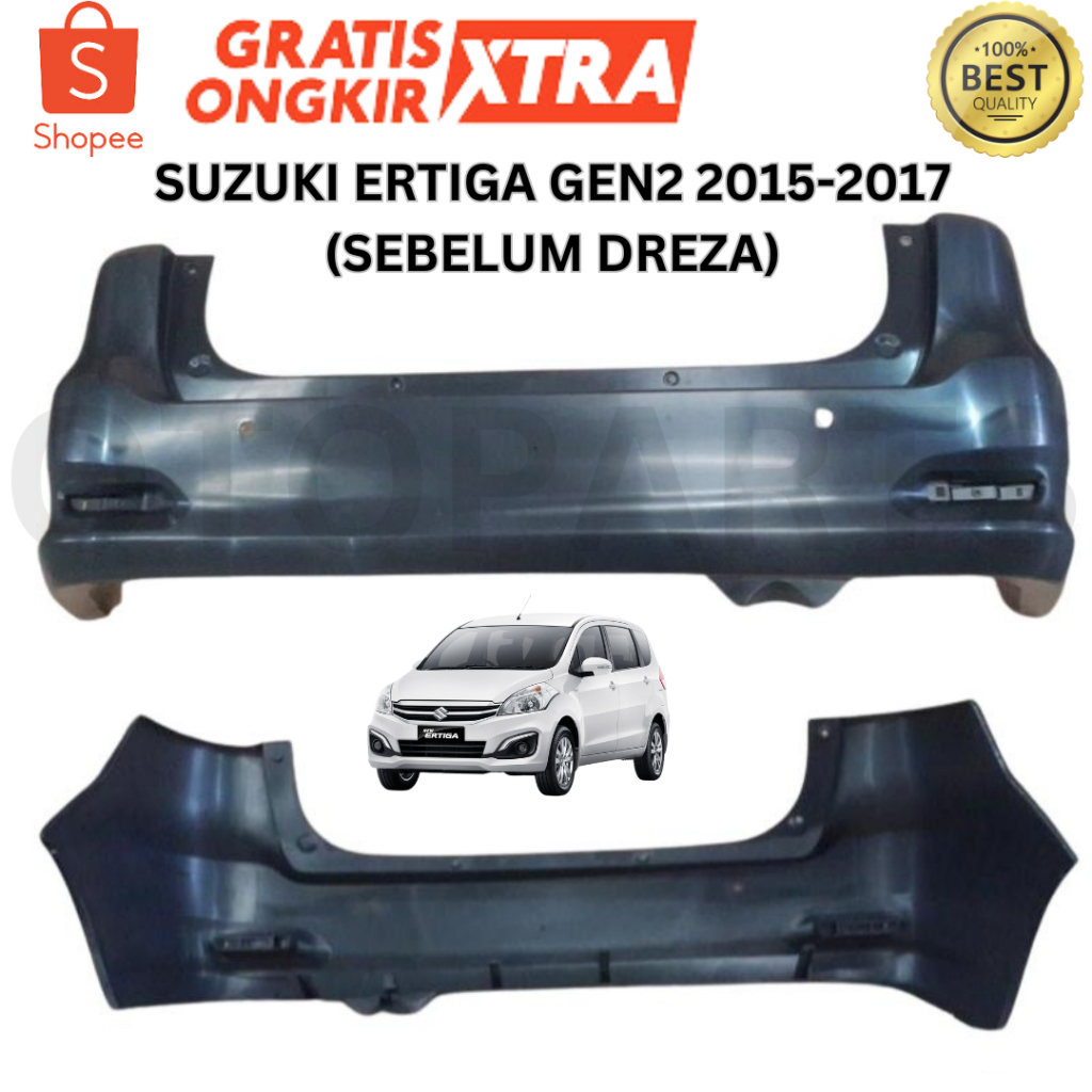 BUMPER BEMPER BELAKANG SUZUKI ERTIGA GEN 2 SEBELUM DREZA 2015 2016 2017 BARU IMPORT OEM