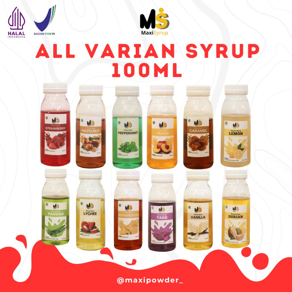 

Maxi Syrup All Varian 100 ml / Sirup All Varian Termurah dan Terlaris / MaxiSyrup