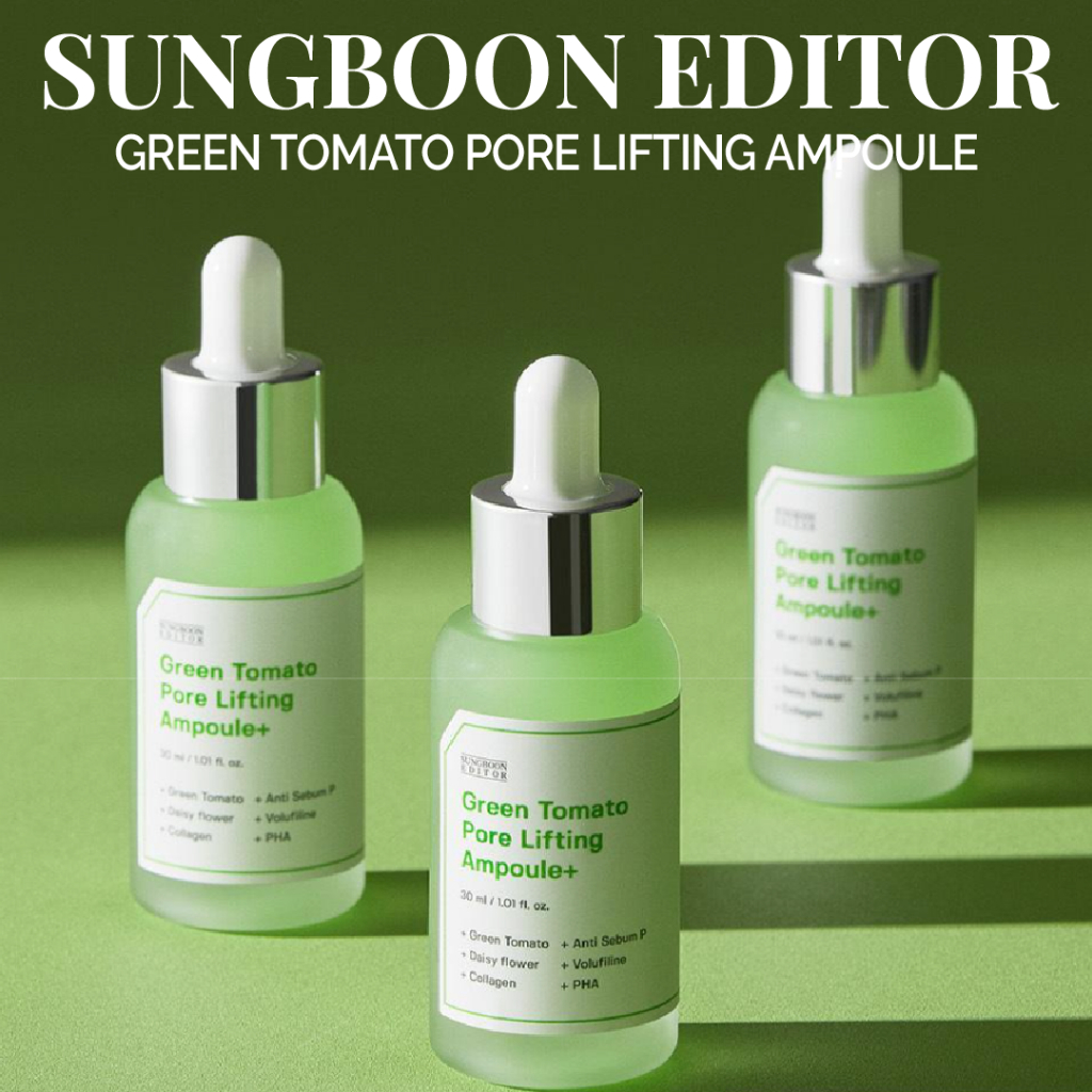 pre order - seongbun editor green tomat lifting ampoule | po korea serum pore