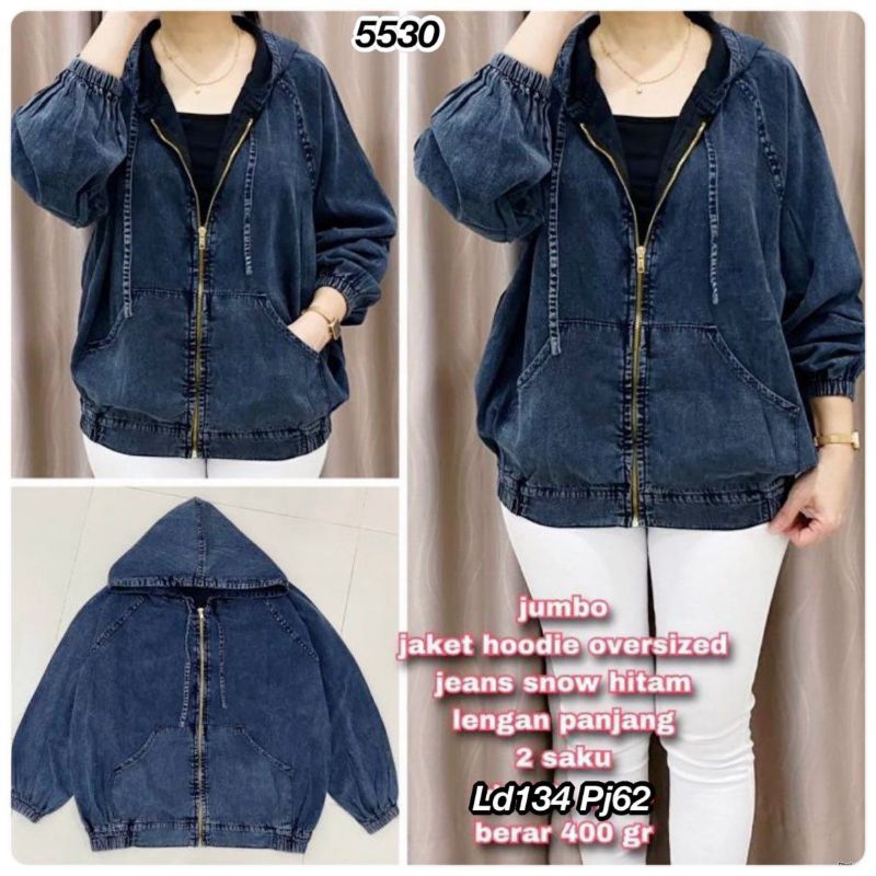 JL 5530 JKET ZIPPER JEANS JUMBO