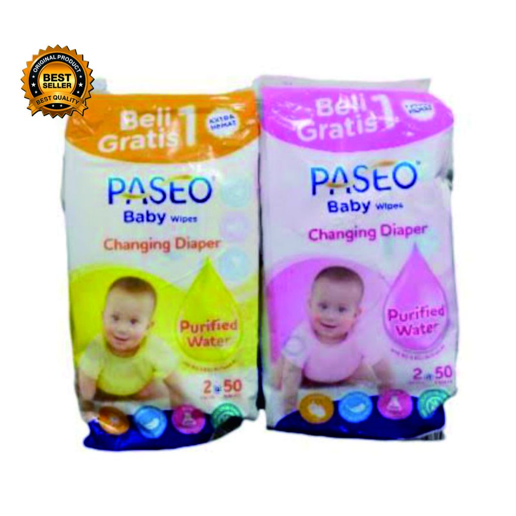 Tissue basah wipes PASEO BABY 50s  MURAH  / Tisu basah paseo PROMO