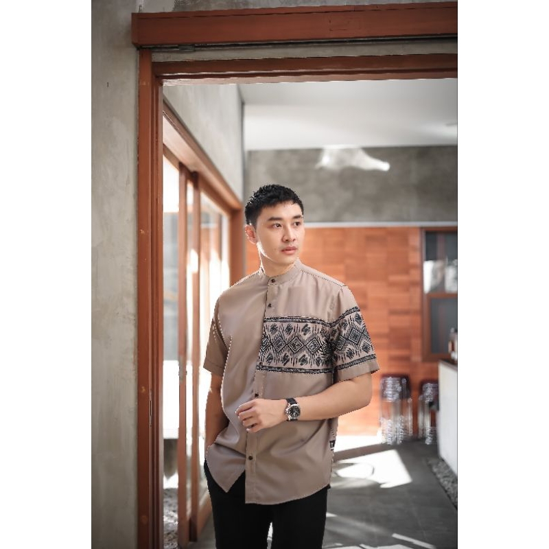 baju muslim pria kurta lengan pendek trz