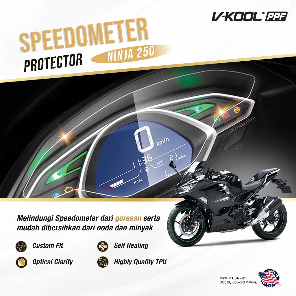 V-KOOL PPF Speedometer Kawasaki