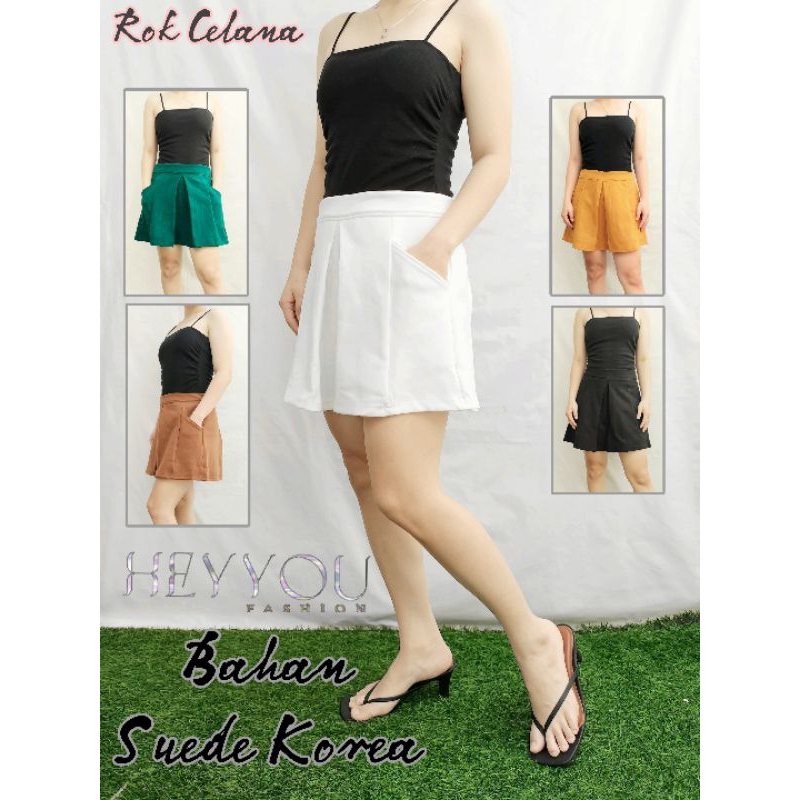 rok celana suede korea RC skirt /rok celana mini bahan suede korea imp