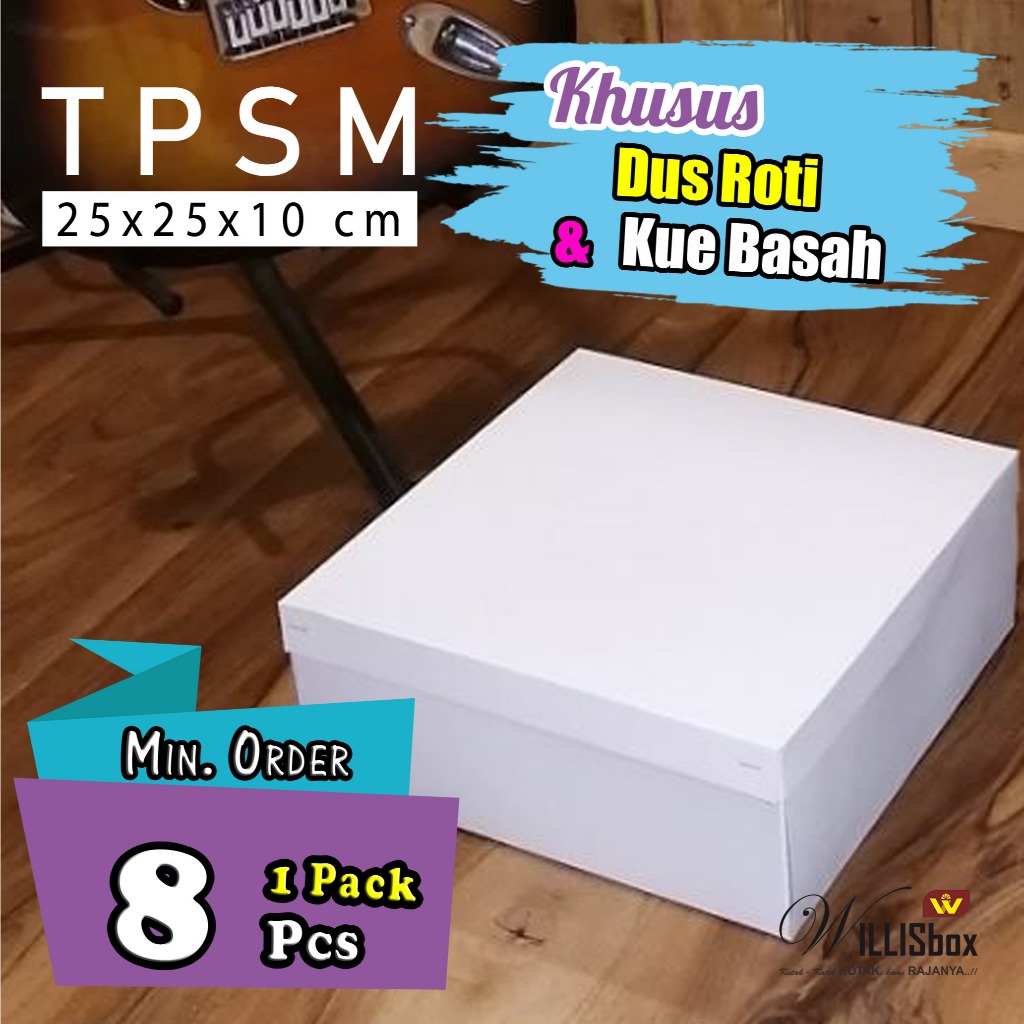 

Box Kue 25x25x10 TPSM XTRA Polos / Dus Kue Tart, Cake Box, Kotak Kue Ulang Tahun, Perangkat Catering