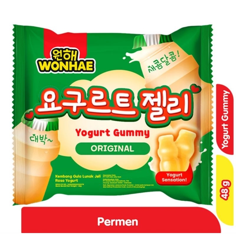 

Wonhae Permen Gummy yogurt Original isi 48 gram