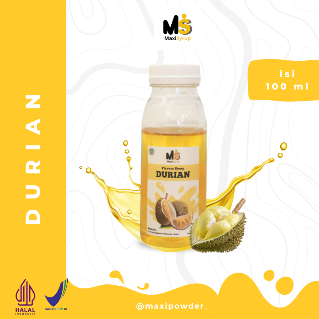 

Syrup Rasa Durian 100ml/ Sirup Durian Termurah / MaxiSyrup