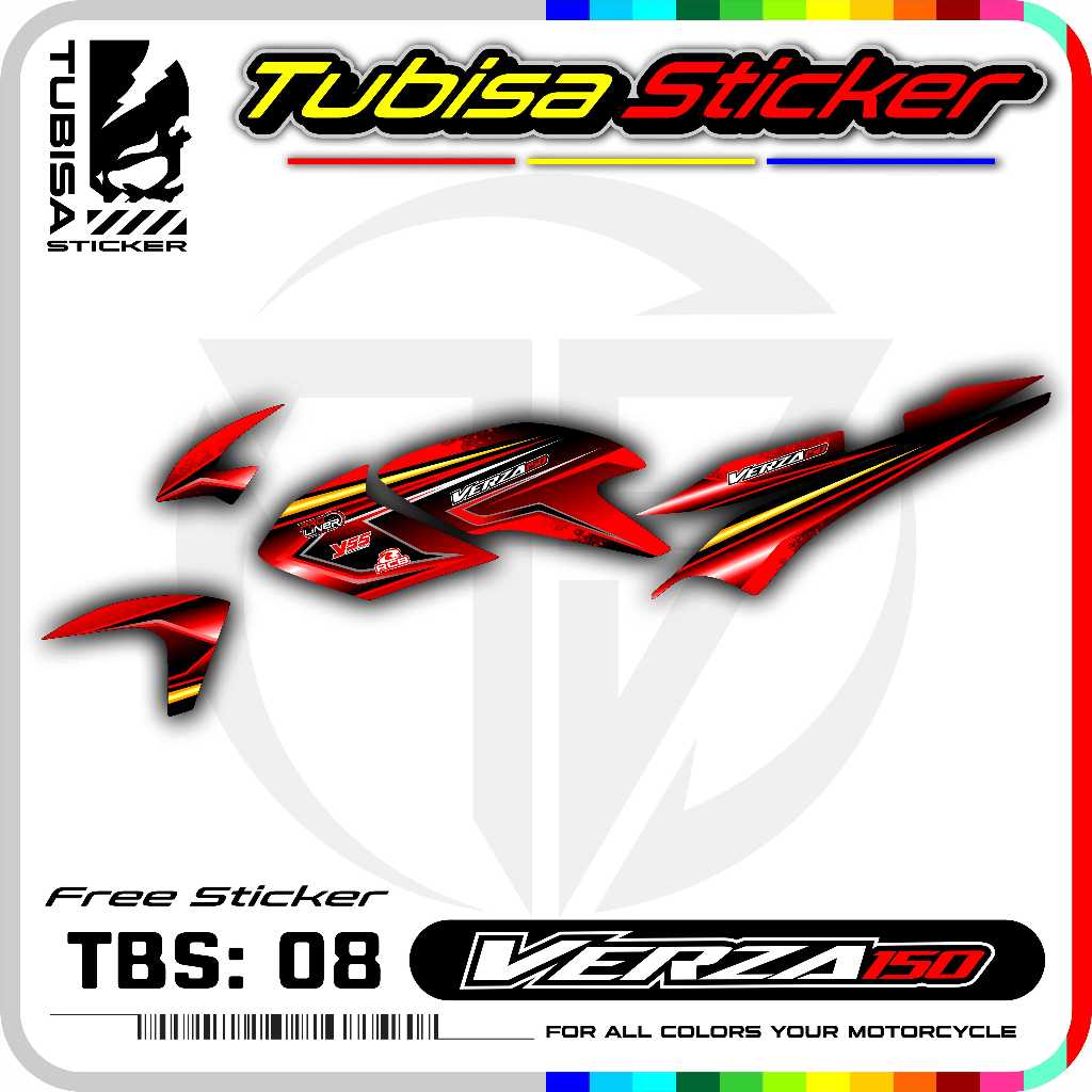 Stiker Striping Motor Verza - Stiker Sticker Striping Variasi Motor Verza. TBS.08