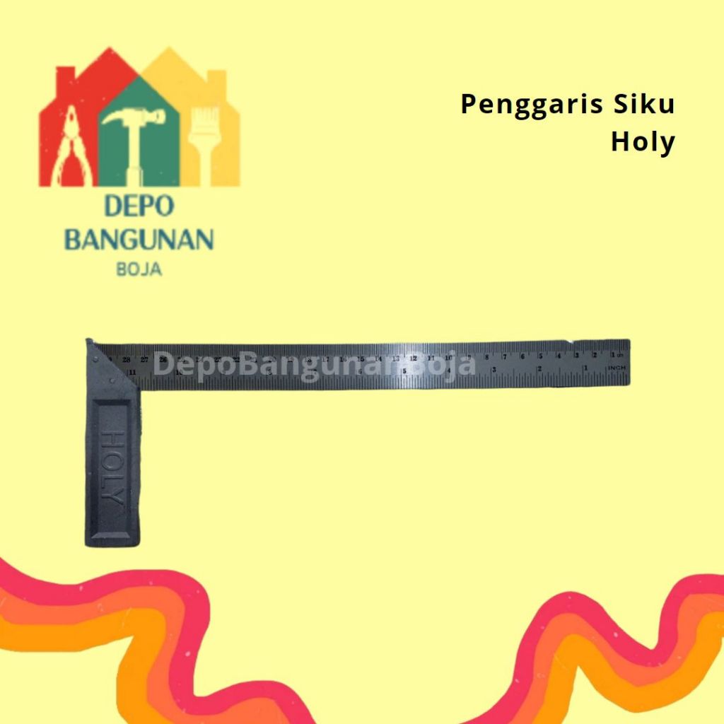 

(23.1) (Holy) Penggaris Siku Tukang / Penggaris Siku / Mistar Siku
