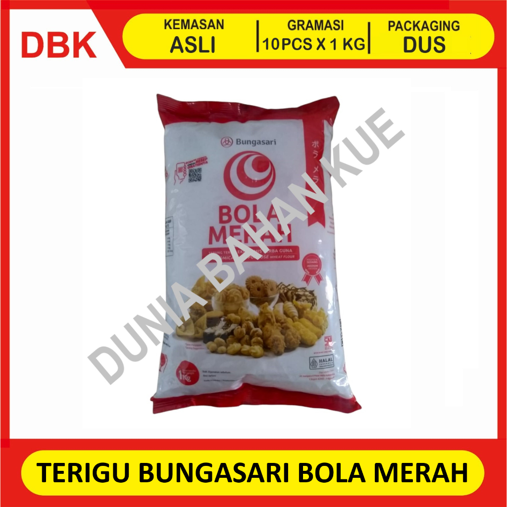 

TEPUNG TERIGU BUNGASARI BOLA MERAH SERBAGUNA - 1 CTN 10 PCS