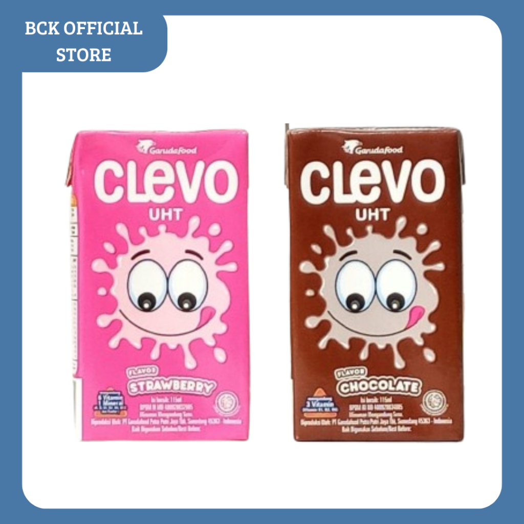 

Susu Clevo Susu UHT Rasa Coklat & Stroberi 3x115ml (PCS)