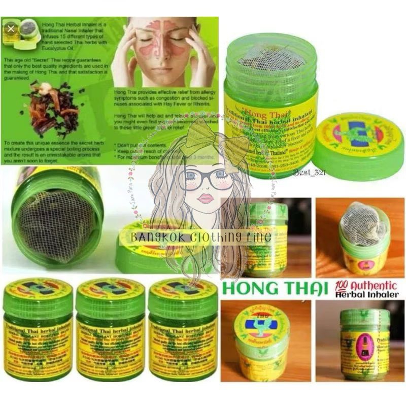 [READY] 100% ORIGINAL INHALER HONG THAI HONGTHAI LISA BLACKPINK TRADITIONAL THAI HERBAL INHALER SINU