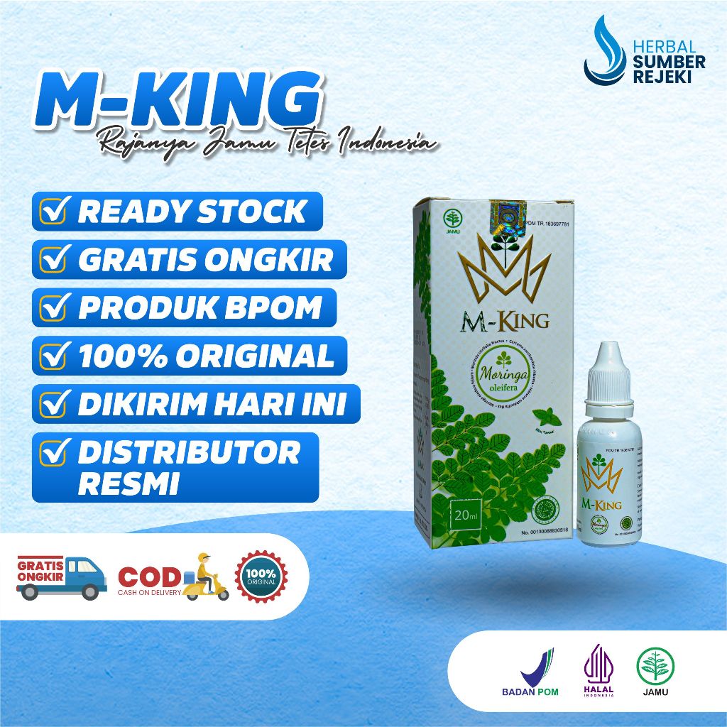 M-King – Suplemen Herbal Daun Kelor | Bantu Atasi Diabetes & Hipertensi | HALAL & BPOM