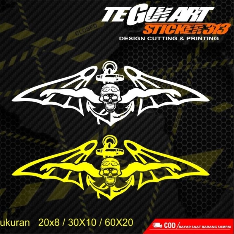 STICKER CUTTING WING SCUBA TNI AL || WING SCUBA DIVER SELAM DASAR TNI AL