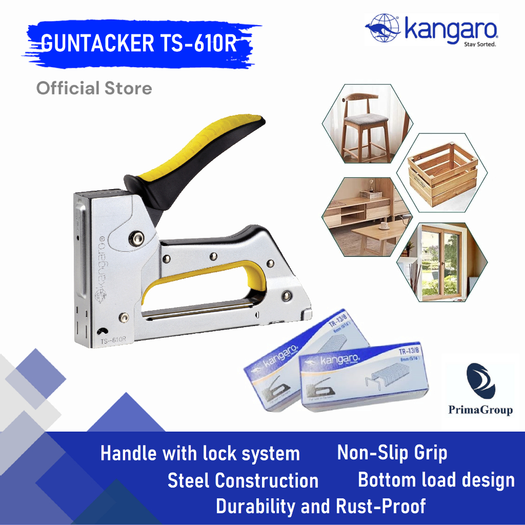 

Alat Stapler Tembak Jok Kulit Motor / Guntacker TS 610R Sejenis MAX TGA/ Cekrekan / Stapler Sofa