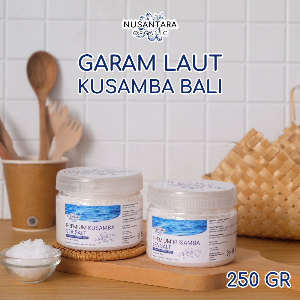 

Nusantara Organic Garam Laut Kusamba Bali Murni Bali Sea Salt Tanpa Pemutih Original Premium 250gr