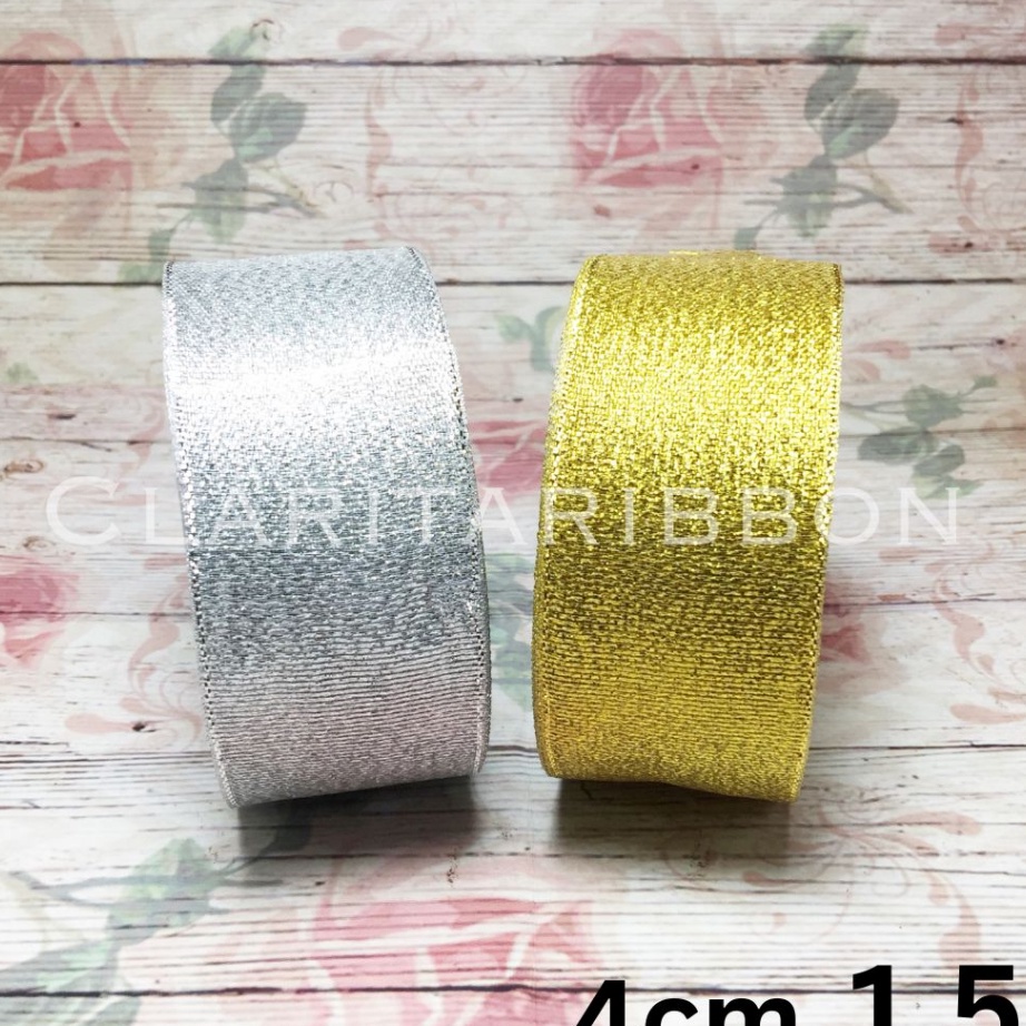 

NEW PRODUCT Pita Metalik Gold Silver Emas Perak 4cm atau 15inch
