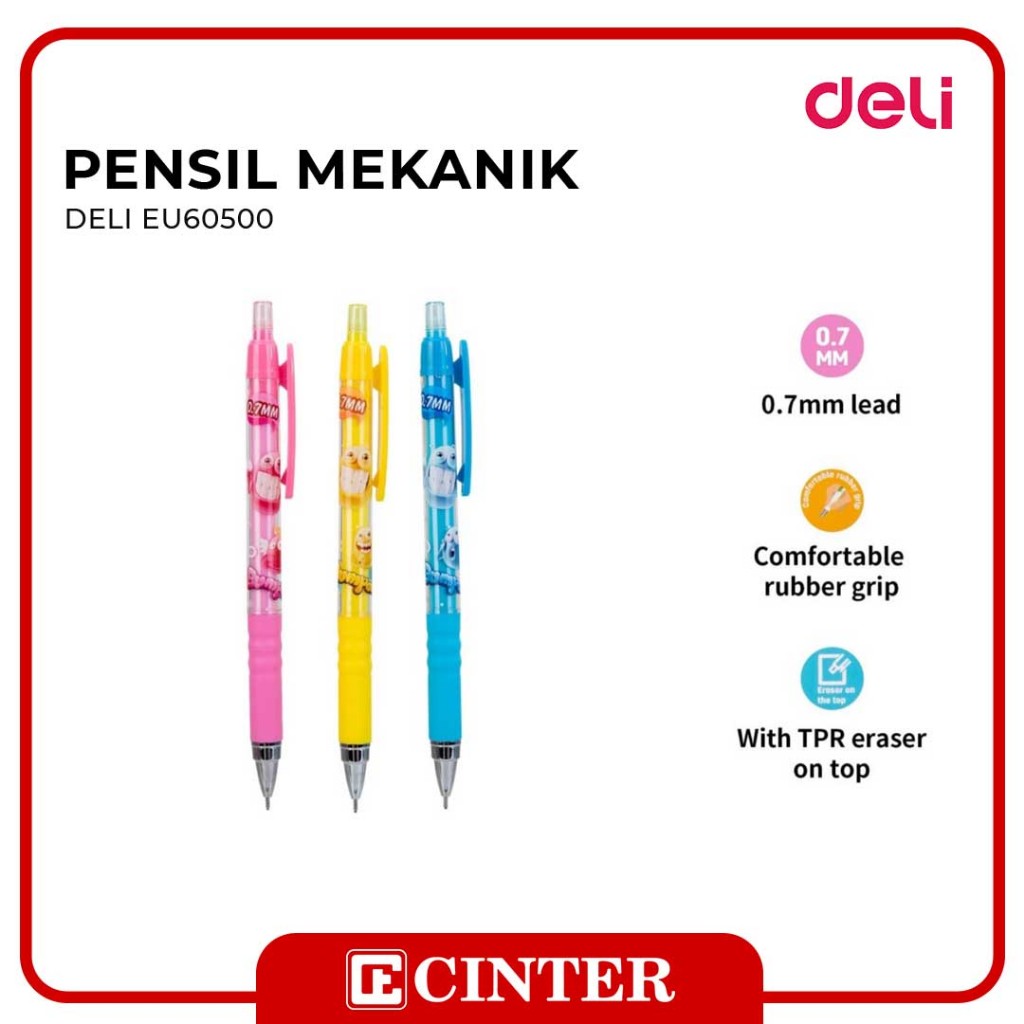 

DELI - PENSIL CETEK / PENSIL KLIK / PENSIL MEKANIK MONSTER LUCU 0.7 EU60500