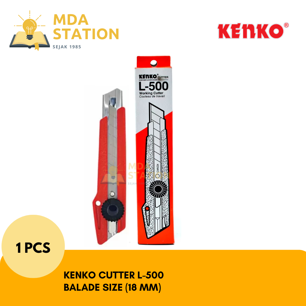 

KENKO Cutter Besar L-500 (18 Mm Blade) (SATUAN) | KENKO Pemotong Kertas Karter | Beli Pcs SATUAN | MDA STATION