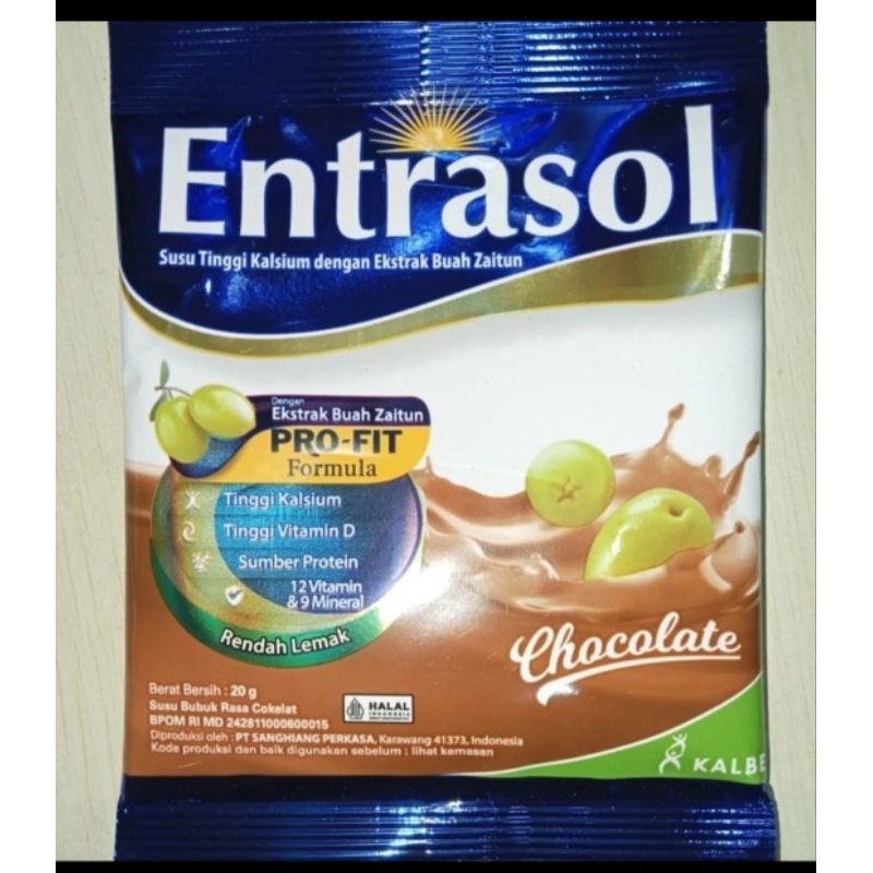 

Entrasol Chocolate Renceng ( isi 10 sachet )