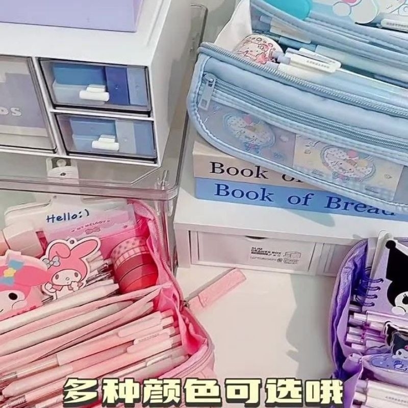 

kotak pensil sanrio, kotak pensil karakter, kotak pensil lucu free gift stiker sanrio