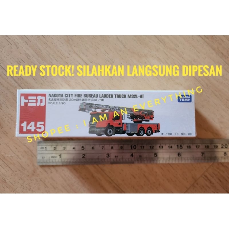 Takara Tomy Tomica Nagoya City Fire Bureau Ladder Truck M32L-AT original mainan truk scania