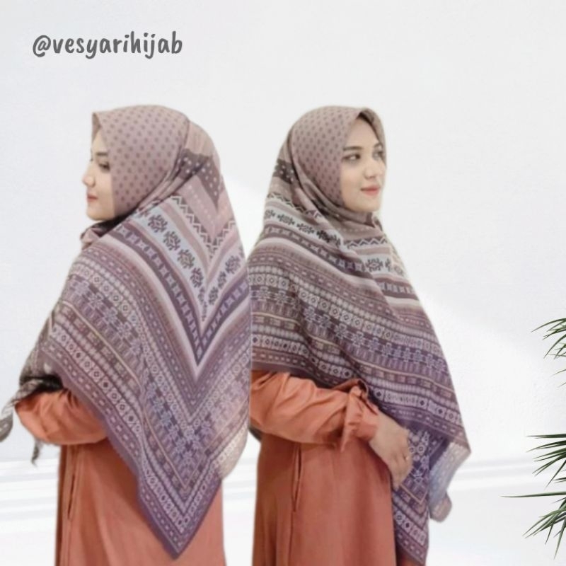 New Collection WAHEEDA HIJAB MOTIF SYARI 140X140 CM JUMBO VOAL