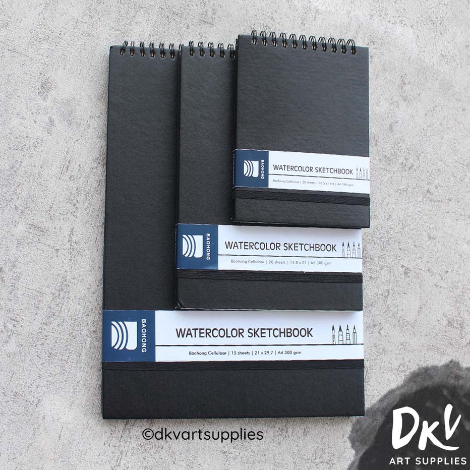 

DISKON Watercolor Sketchbook Baohong Cellulose 3gsm A6 A5 A4