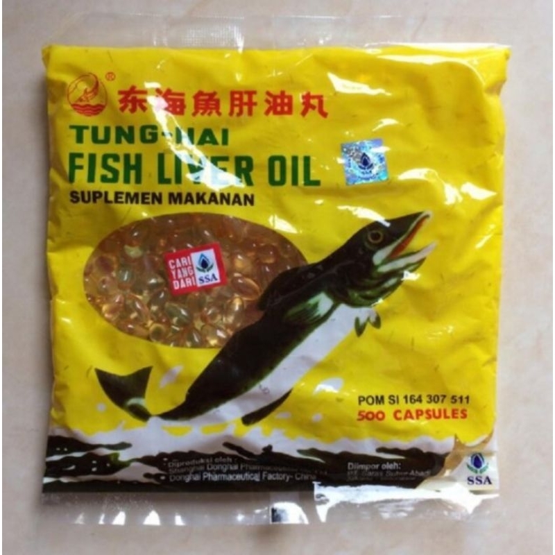 Termurah Minyak Ikan Tung Hai Tung-Hai Liver Fish Oil Original SSA Hrg 25 Butir