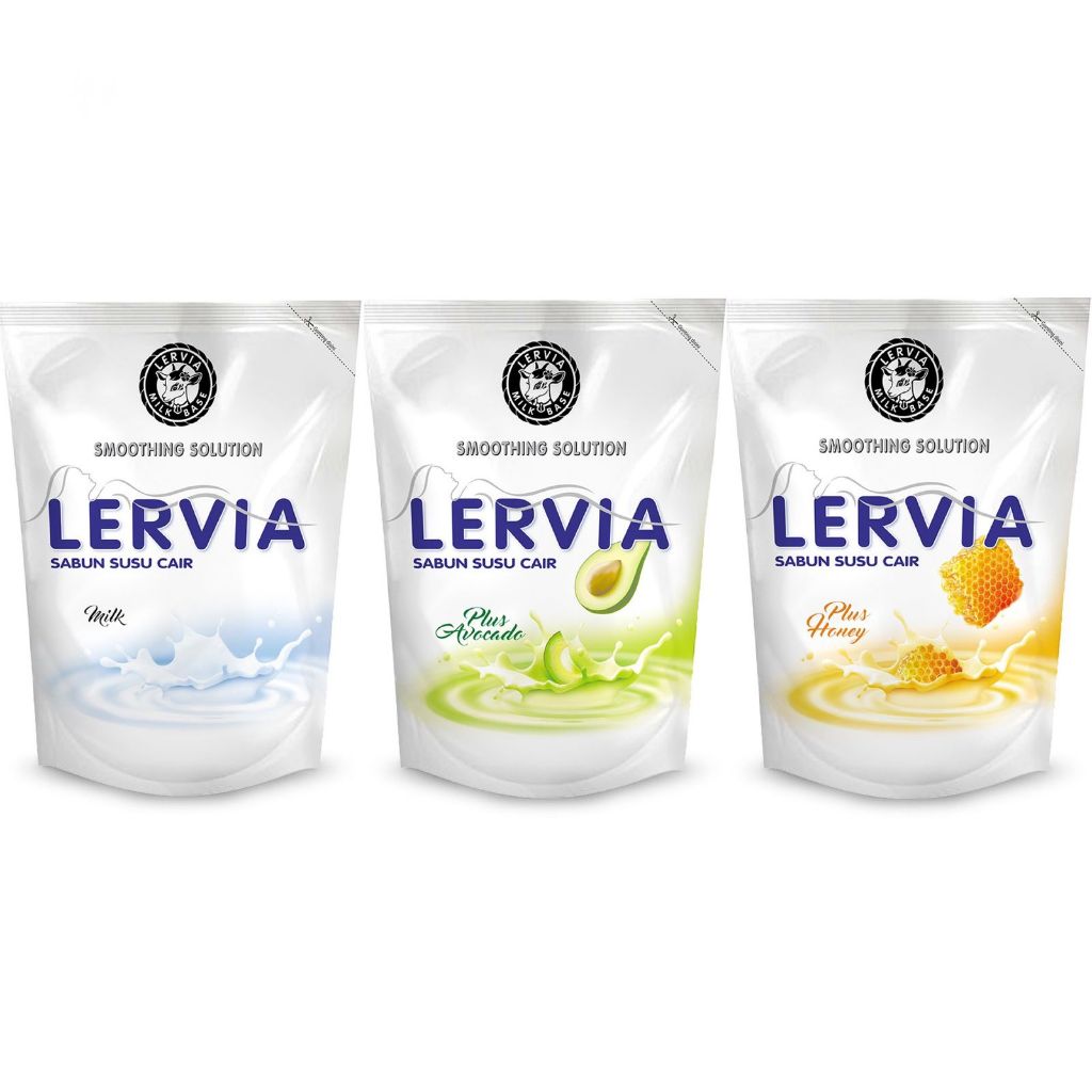 LERVIA Sabun Cair 400ml / LERVIA Sabun Susu Cair Milk 400ml / LERVIA Sabun Susu Cair Plus Avocado 40