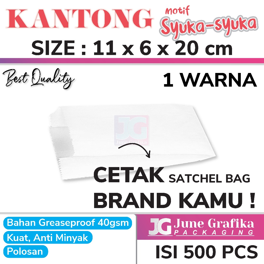 Kantong Ayam Fried Chicken/ Kemasan Fried chicken CETAK BRAND SENDIRI KANTONG 1 WARNA
