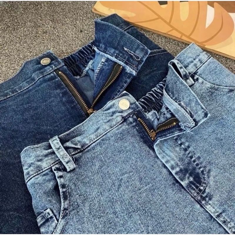 ROK SKIRT CARGO JEANS JUMBO || ROK CARGO JUMBO KEKINIAN