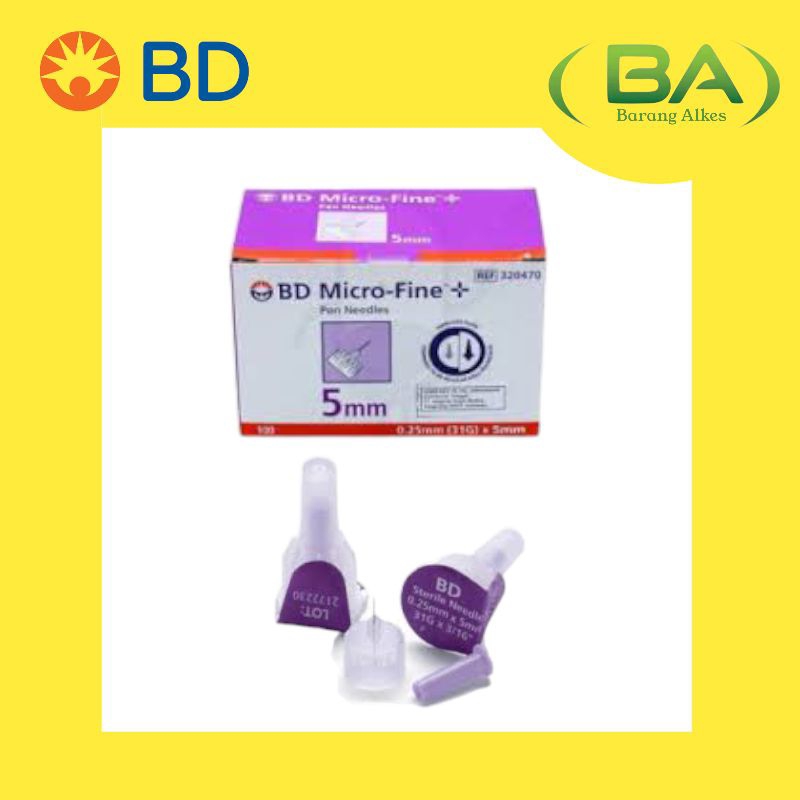 Jarum insulin BD Microfine 31G x 5mm ungu