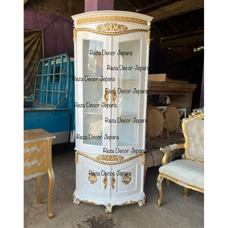 lemari sudut duco / lemari pojok jati / lemari sudut jati / almari duco / lemari minimalis jati