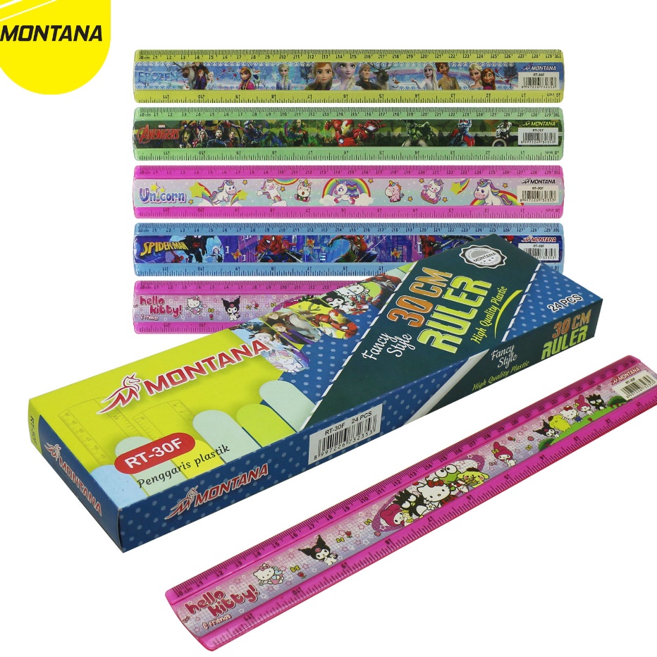 

MURAH Montana Acrylic Ruler Fancy Penggaris Acrylic 3Cm Karakter RT3F Box 24Pcs