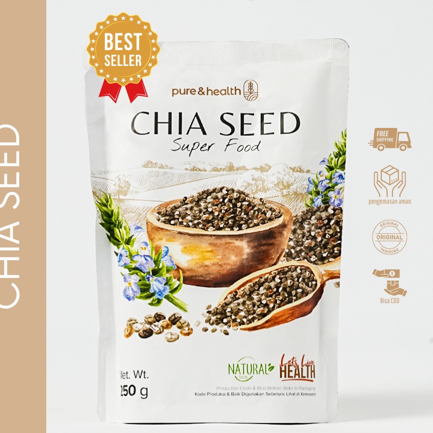 

HEBOH Chia Seed 25 grams Organik Black Chiaseed Diet Original Natural Super Food