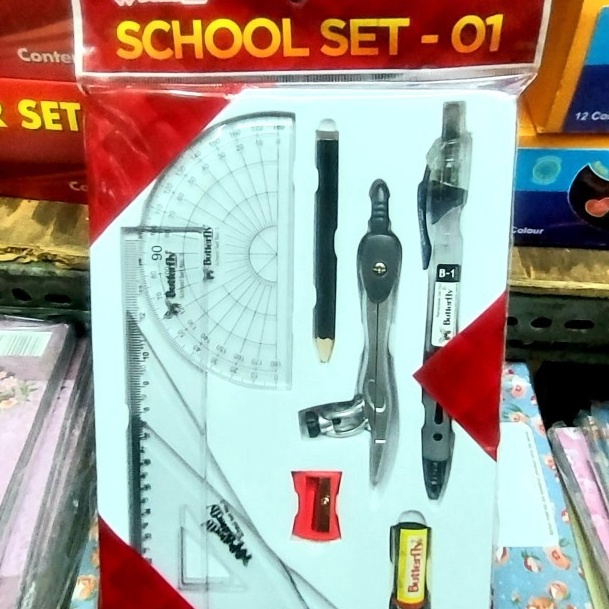 

PAKET ALAT TULIS SEKOLAH LENGKAP 9 IN 1 DENGAN PENGGARIS BUSUR JANGKA PENSILK