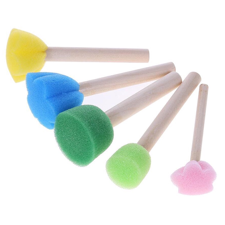 

PROMO MENARIK Sponge Flower Shape Kid Paint Spons Brush Lukis isi 5