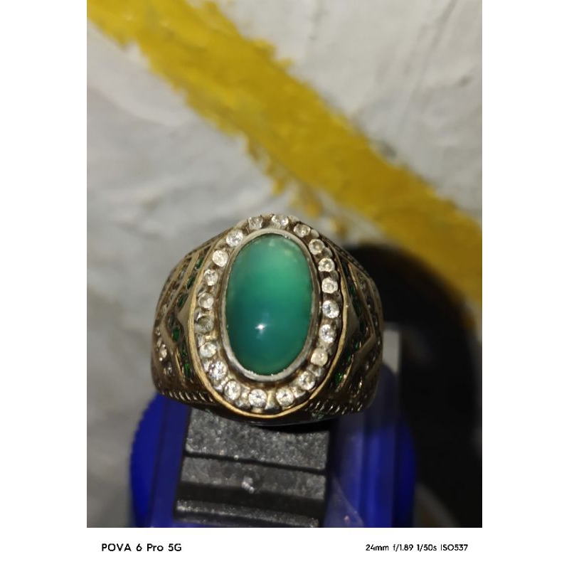 bacan doko kristal bersih ring perak
